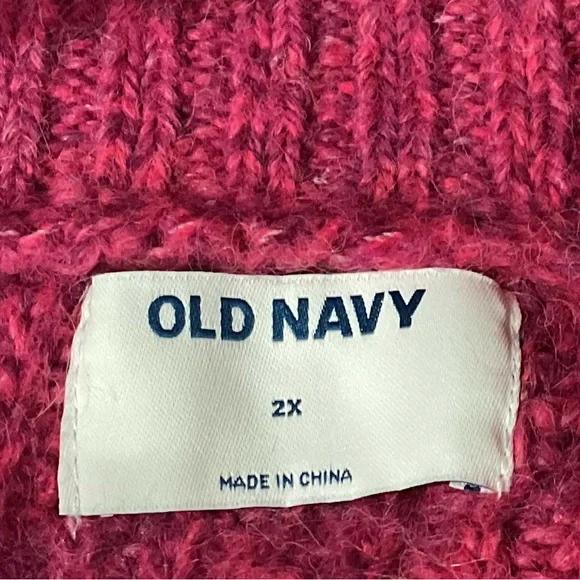 Old Navy 2XL Cozy Pink Turtleneck Sweater - Picture 2 of 3